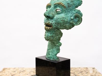 Bojovník - foto 2, bronz, mramor, žula, výška 43 cm, 1999, cena 4 300 EUR