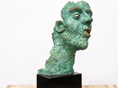 Bojovník - foto 3, bronz, mramor, žula, výška 43 cm, 1999, cena 4 300 EUR