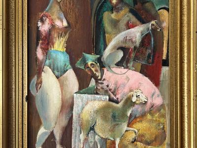 Cvetelin Cvetanov, Partierka, 25 x 35 cm, olej, 350 EUR