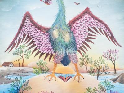 Pavel Hajko, Kohút, 30x40 cm, olej, 280 EUR