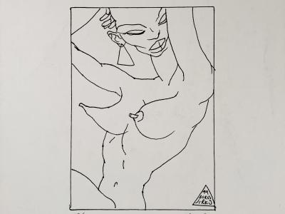 Boris Jirků, Akt white 02, serigrafia, 30x42 cm, 380 EUR