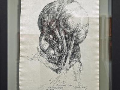 ĽUBO GUMAN, DE-GENERÁCIA IV., Klonovanie 04, tuš, ručný papier LOSYN, 2010-2024, 1800 EUR