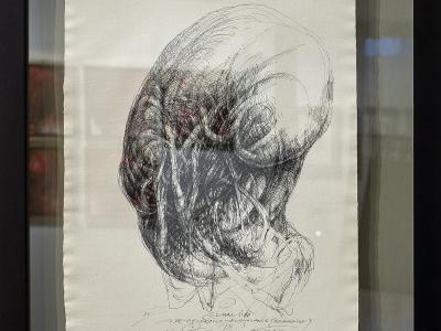 ĽUBO GUMAN, DE-GENERÁCIA IV., Klonovanie 11, tuš, ručný papier LOSYN, 2010-2024, 1800 EUR