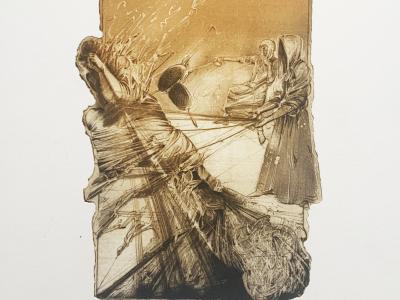 Karel Demel, Na poušti, 22x36 cm, 140 EUR