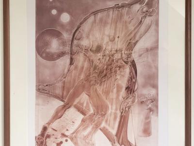 Karel Demel, PRO GUSTAVA MAHLERA III., grafika potisk 49x65 cm, zarámované 74x92 cm, 700 EUR