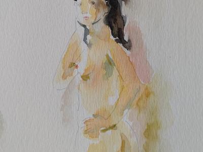 Untitled 04,  watercolor, pencil on paper, 14x21 cm, 120 EUR