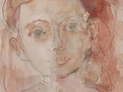 PORTRAIT, akvarel na papieri, 20x16 cm, 100 EUR