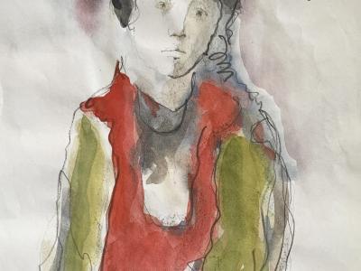 Untitled 02,  watercolor, pencil on paper, 21x29 cm, 150 EUR