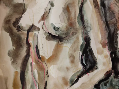 Torso, watercolor, ink, pencil on paper, 2023, 29x21 cm, 210 EUR