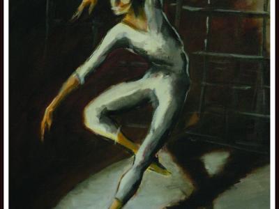 Milan Herenyi, Eifmann solista, piano, balet,  50x60 cm,  maľba na plátne, 850 EUR