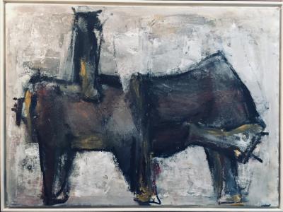 Jozef Vilhard, Dotyk (Horses), 130x80cm, olej na plátne, 2900 Eur