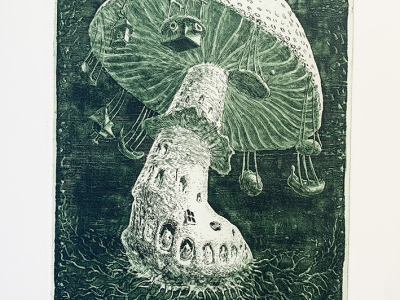 Peter Uchnár, Hríb, 21x30 cm, 150 EUR