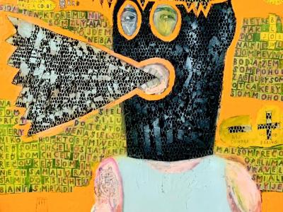 Roman Lazar, MESSIAH,  70 x 100 cm, kombinovaná technika, 980€