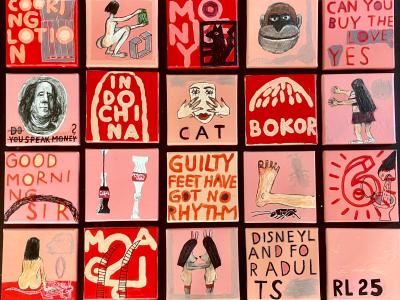 Roman Lazar, Can you buy the Love? Yes. 120x80, 2025, kombinovaná technika, 1800 EUR