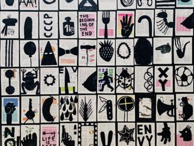 Roman Lazar, We are coming from the past,  120 x 180 cm, kombinovaná technika, 1600€